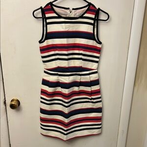 J. Crew Women’s Striped Sleeveless Dress - Red, Blue, Black, White Size 00